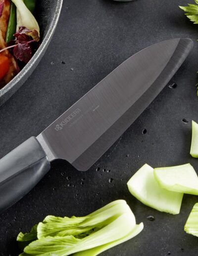 Nóż Santoku 14 cm Shin Black Kyocera (ZK-14OBK-BK)